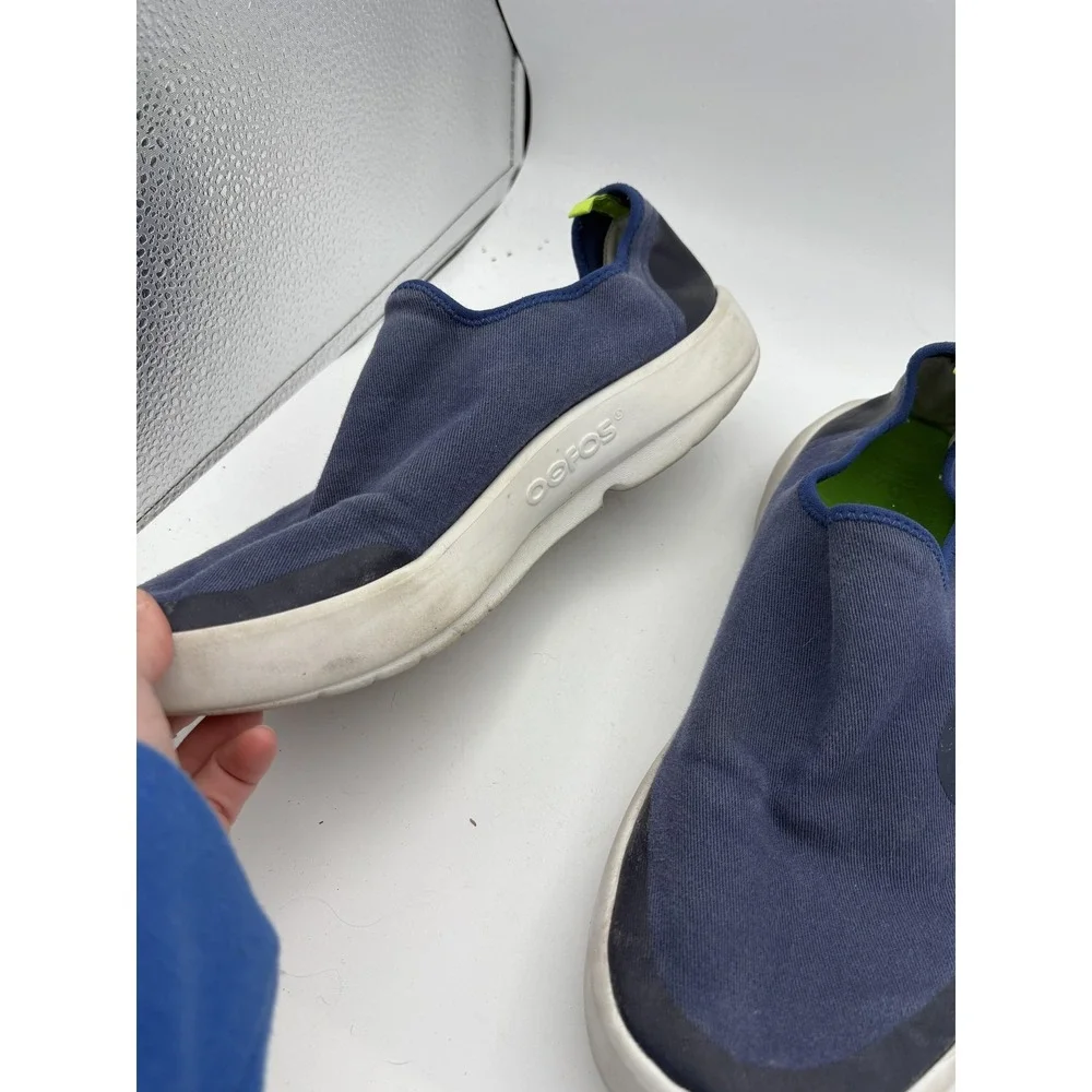 OOFOS Shoes Mens‎ Size 11 Blue Knit Slip On Recovery Casual Comfort Walking
